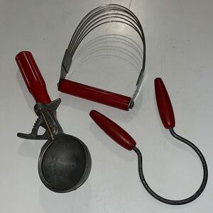 Vintage Kitchen Gadgets Red handles